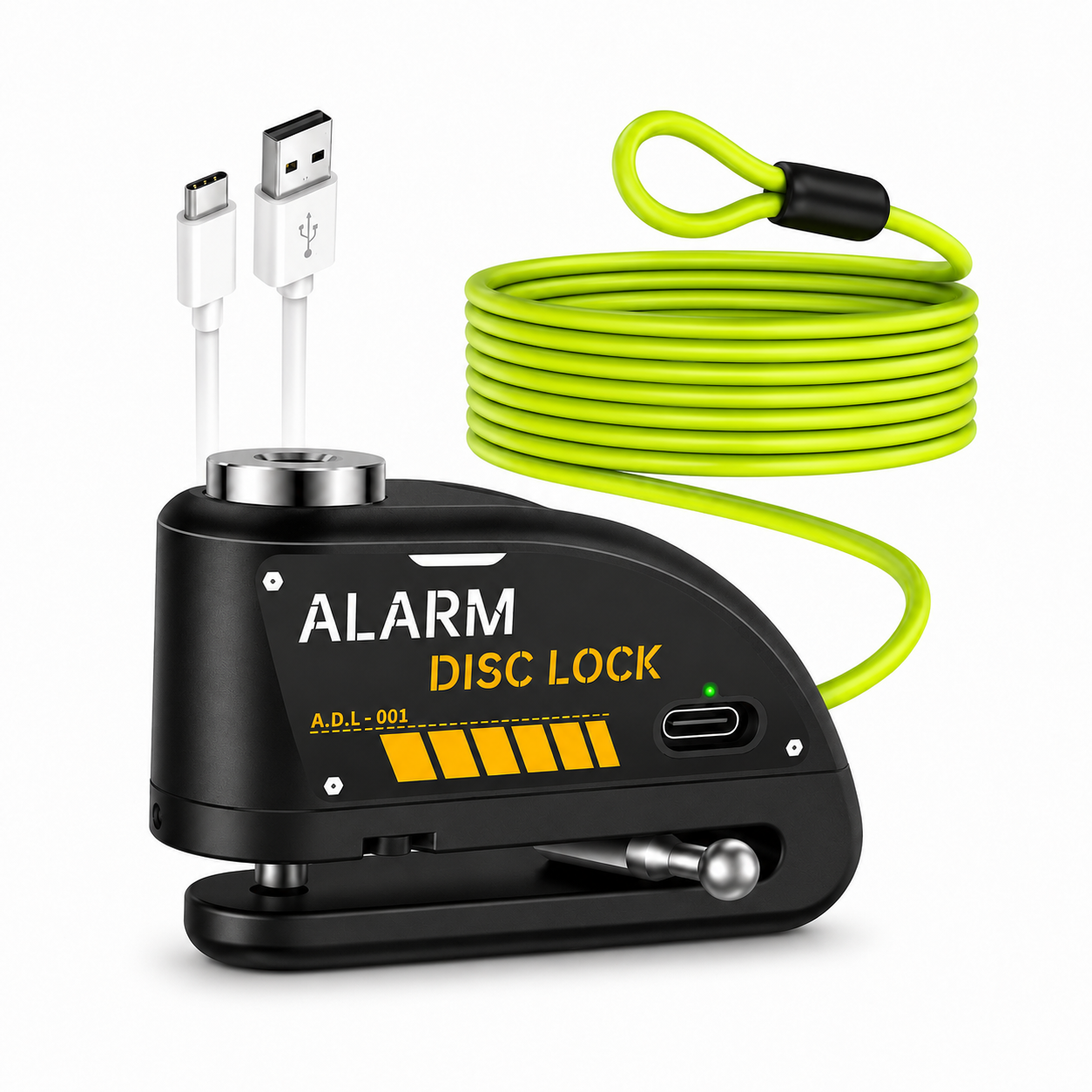 Candado con alarma 120dB para moto